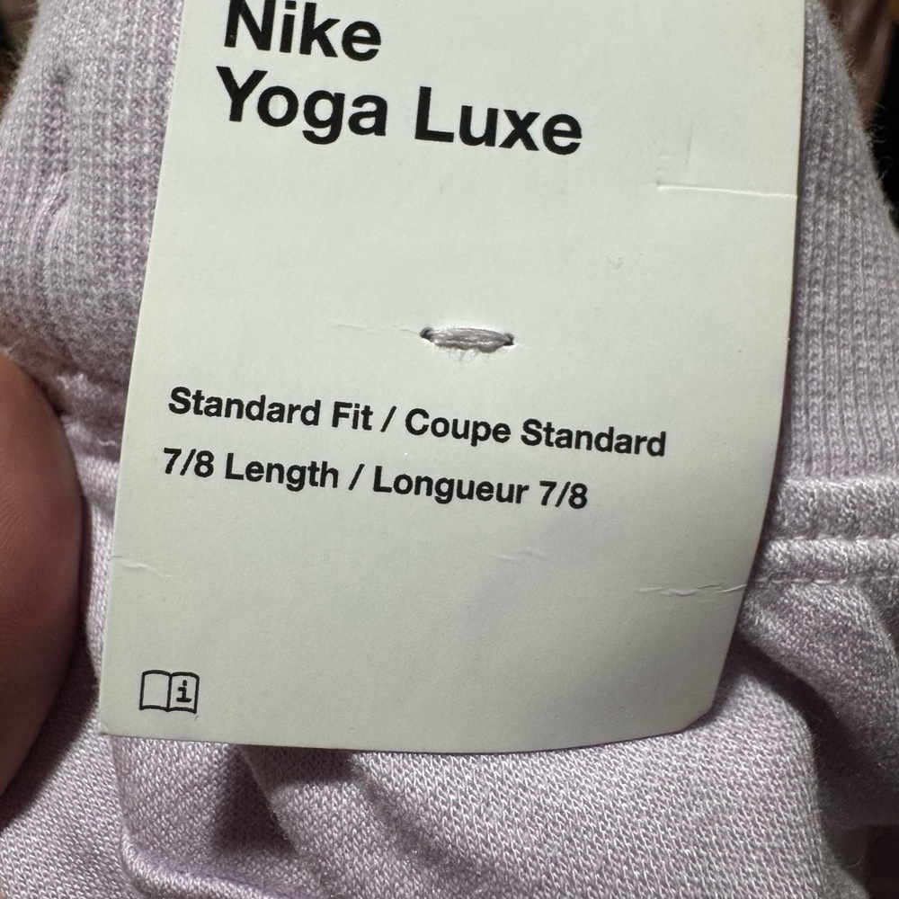 Nike Yoga Women's French Terry Jogger Sweatpants Plum Fog Pink Size 2X Soft Luxe - Picture 9 of 9